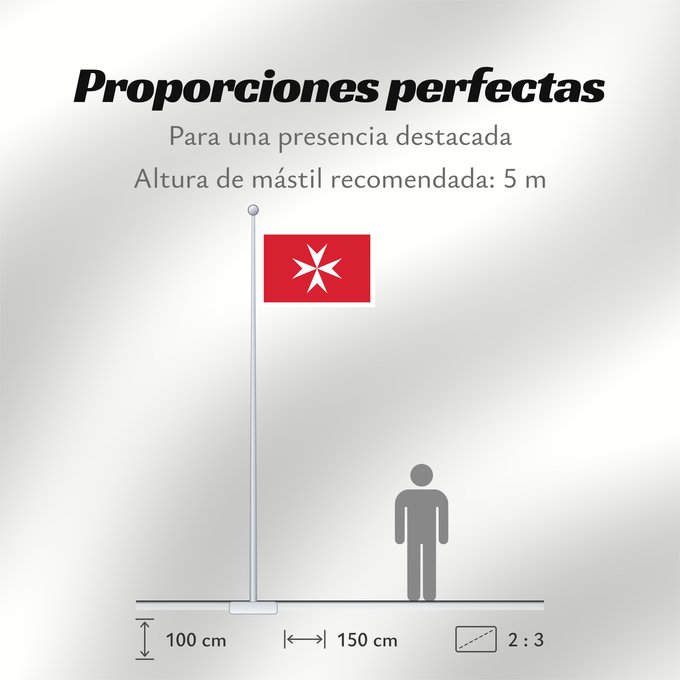 Proporciones de la bandera: Malta	Malte