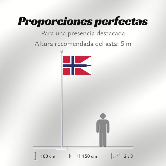 Proporciones de la bandera: Norway	Norvège	Noruega	Norwegen	Norvegia	Noorwegen	Norwegii	Þjóðfáni Noregs	Banniel Norvegia	Norska	Norwy	Norges	Norvegio	Noregs	Norveške	Norski fáninn	Norvegiae	Norges flagg	Det norske flagget	Norgga leavga	Stän Norgäna