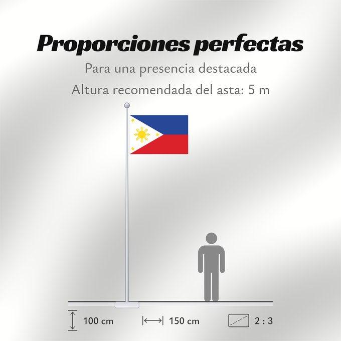 Proporciones de la bandera: Philippines The national flag of the Philippines Filipinas Philippinen Filippine Filipijnen علم فلبين An nasyunal na bandera kan Filipinas ফিলিপাইনের জাতীয় পতাকা Ang nasodnong bandera sa Pilipinas La nacia flago de la Filipinoj Wagayway ti Filipinas フィリピ