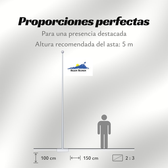 Proporciones de la bandera: Réunion