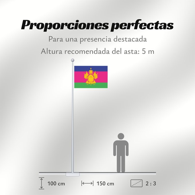 Proporciones de la bandera: Krasnodar Krai	Krasnodar Krai 	Kraï de Krasnodar	Krai de Krasnodar	Krasnodar krai	Kraj di Krasnodar