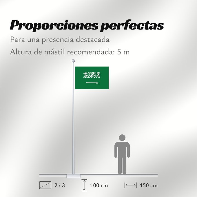 Proporciones de la bandera: Civil Ensign of Saudi Arabia obverse Saudi Arabia Arabie saoudite Arabia Saudita Saudi-Arabien