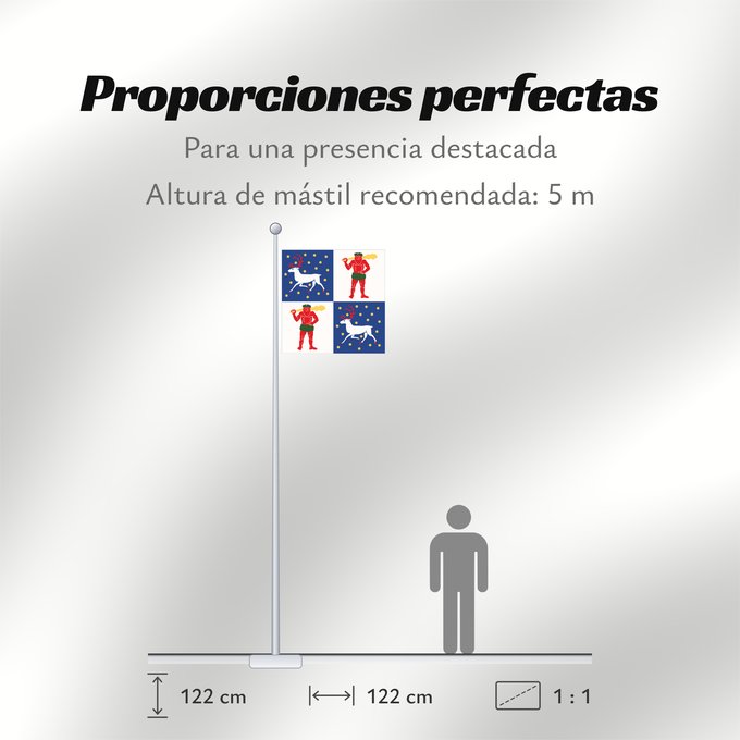 Proporciones de la bandera: Norrbottens län vapenflagga	Norrbotten County in Sweden	Norrbotten	Norrbottens läns vapenflagga