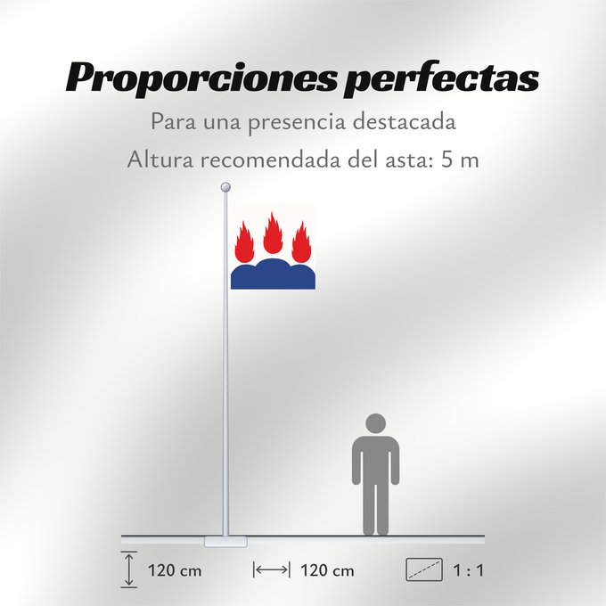 Proporciones de la bandera: Västmanlands län