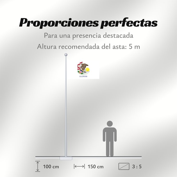 Proporciones de la bandera: Illinois