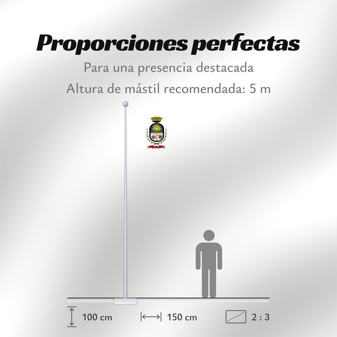Proporciones de la bandera: Cerro Largo