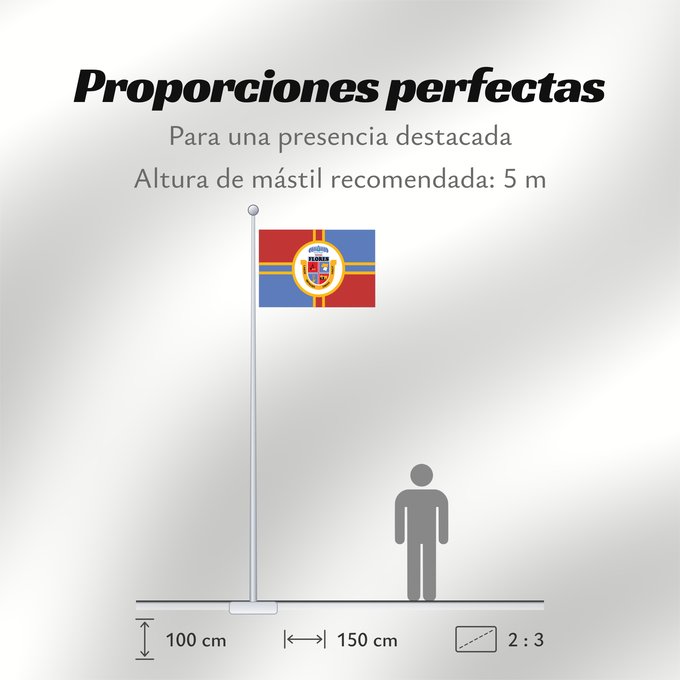Proporciones de la bandera: Flores Department	Flores