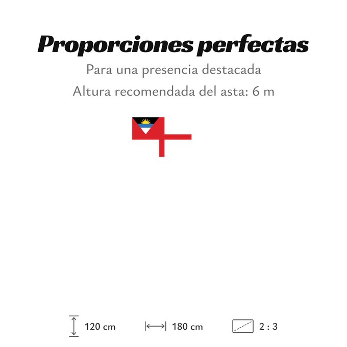 Proporciones de la bandera: Coastguard Ensign of Antigua and Barbuda