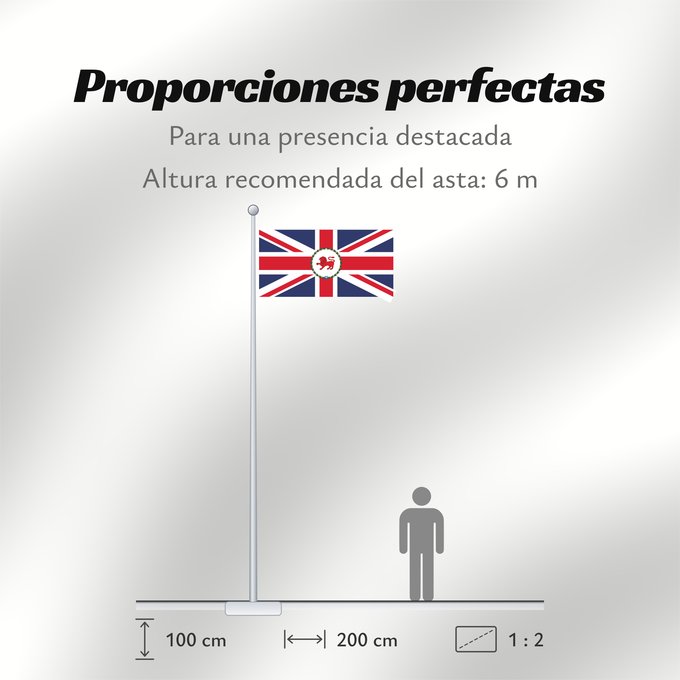 Proporciones de la bandera: Governor of Tasmania 1876-1977	Standard of the Governor of Tasmania from 1876-1977