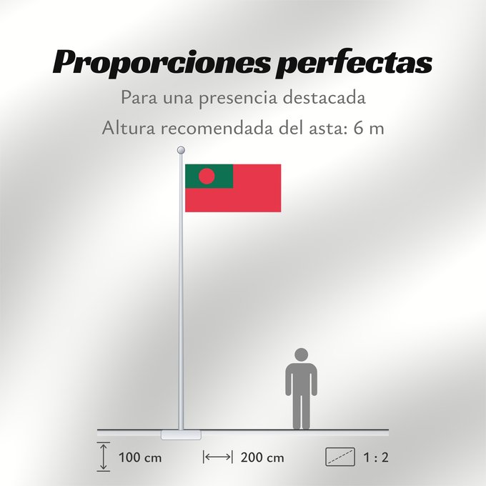 Proporciones de la bandera: Civil Ensign of Bangladesh	Bangladesh - Civil Ensign	Bangladesh - Pavillon Civil	Bangladés - Pabellón Civil	Bangladesch - Zivilschiffsflagge	Bangladesh - Bandiera Civile