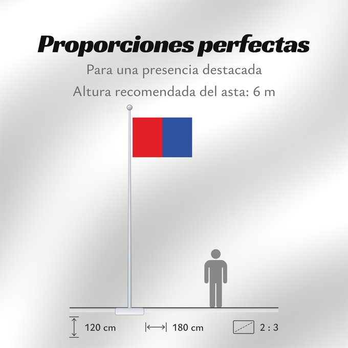 Proporciones de la bandera: Bastogne	Municipal flag of Bastogne, Belgium