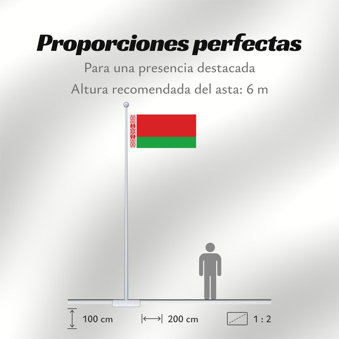 Proporciones de la bandera: Belarus  1995–2012	Belarus (1995–2012)	Biélorussie (1995–2012)	Bielorrusia (1995–2012)	Bielorussia (1995–2012)	Belarus 1995-2012
