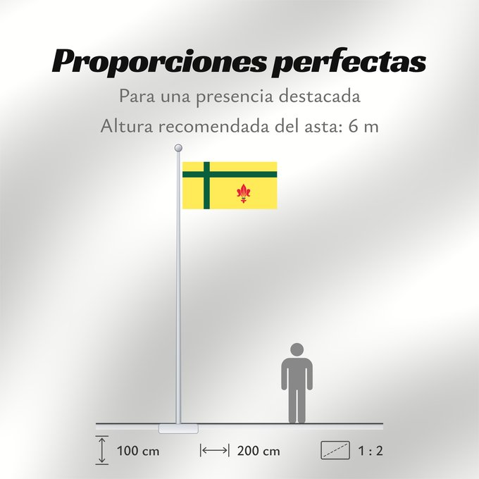 Proporciones de la bandera: Fransaskois
