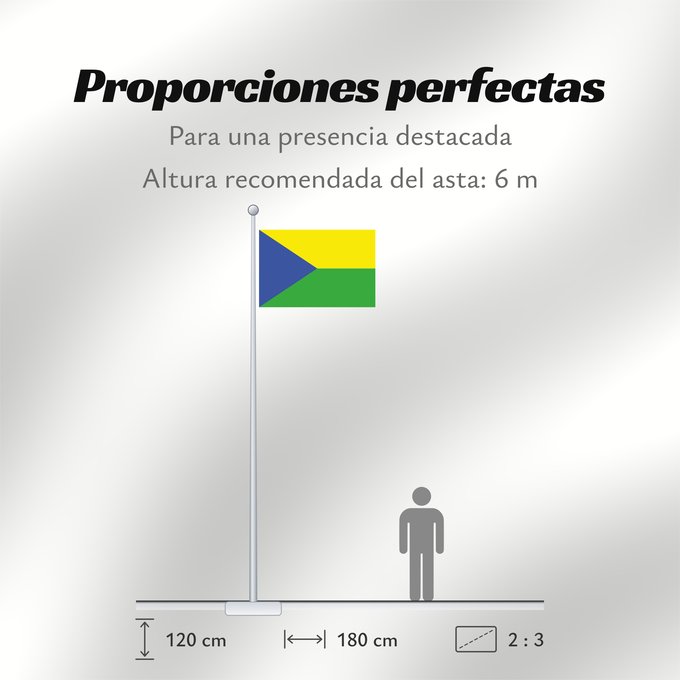 Proporciones de la bandera: Buenavista, Quindío