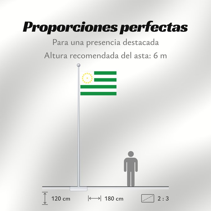 Proporciones de la bandera: Caquetá	Caquetá, Colombia