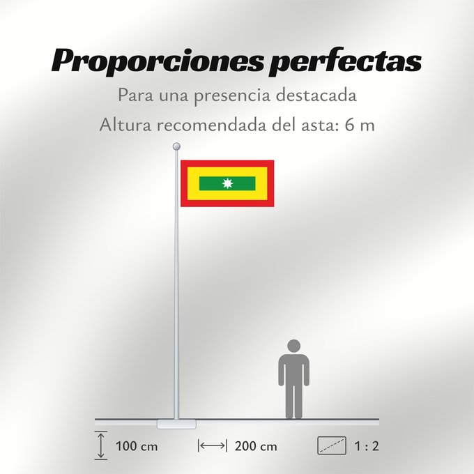 Proporciones de la bandera: Cartagena  Bolívar	Cartagena (Bolívar)	Carthagène (Bolívar)	Ciudad de Cartagena de Indias  Bolívar
