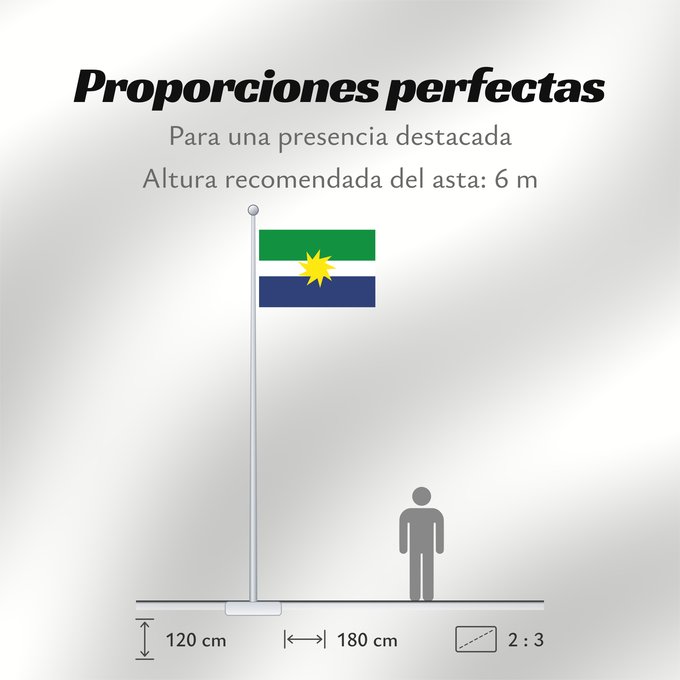 Proporciones de la bandera: La Primavera Vichada La Primavera (Vichada) Municipio de La Primavera Vichada
