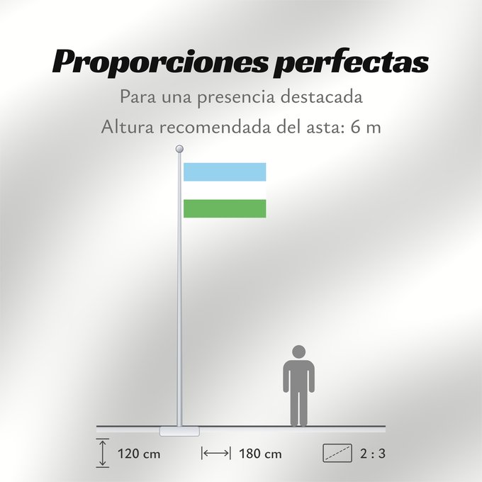 Proporciones de la bandera: Pacho	Pacho, Cundinamarca
