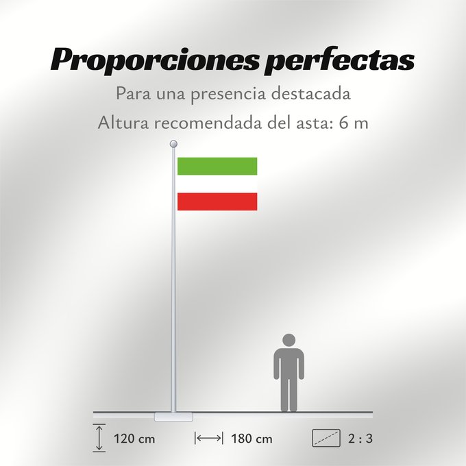 Proporciones de la bandera: San Juan de Arama, Meta