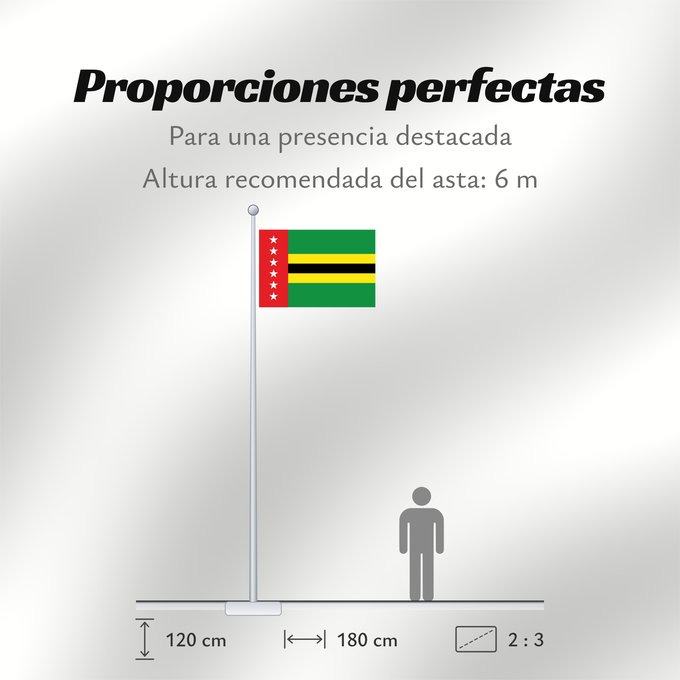 Proporciones de la bandera: Santander  Colombia	Santander  Decreto 579 de 1972/Ordenanza 8 de 2008