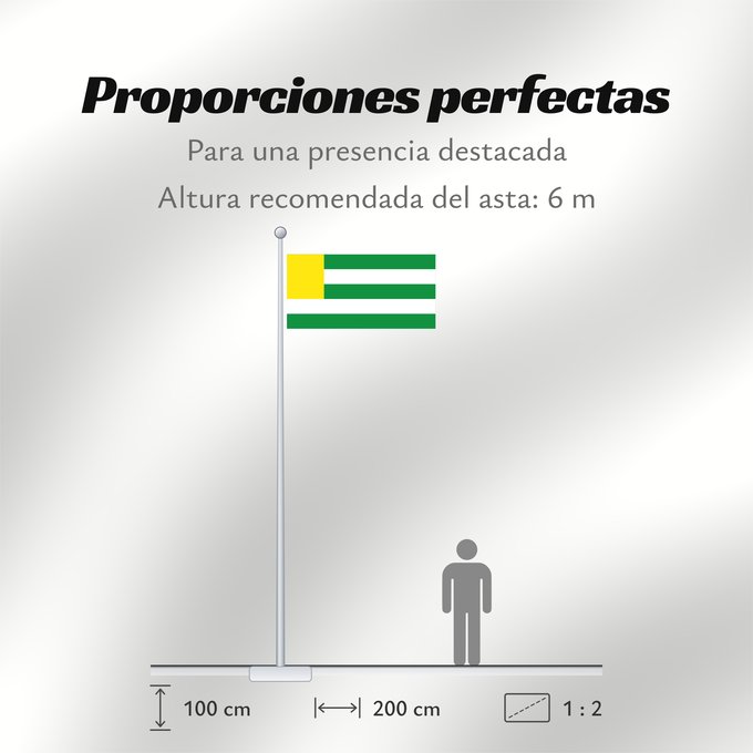 Proporciones de la bandera: Santiago Putumayo Santiago (Putumayo) Municipio de Santiago Putumayo