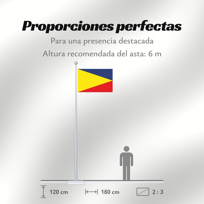 Proporciones de la bandera: Ventaquemada  Boyacá	Ventaquemada (Boyacá)	Municipio de Ventaquemada  Boyacá