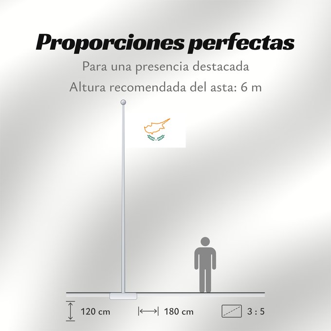 Proporciones de la bandera: Cyprus 1960 A flag of Cyprus in 1960 Chypre (1960) Chipre (1960) Zypern (1960) Cipro (1960) Chipre em 1960