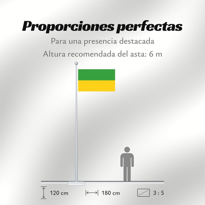 Proporciones de la bandera: Recklinghausen Hissflagge der Stadt Recklinghausen