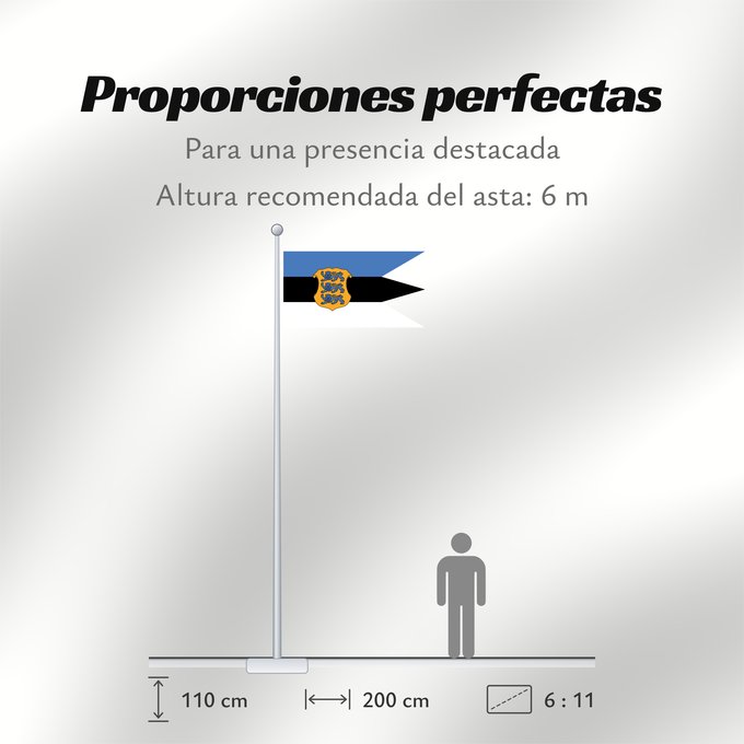Proporciones de la bandera: Naval Ensign of Estonia