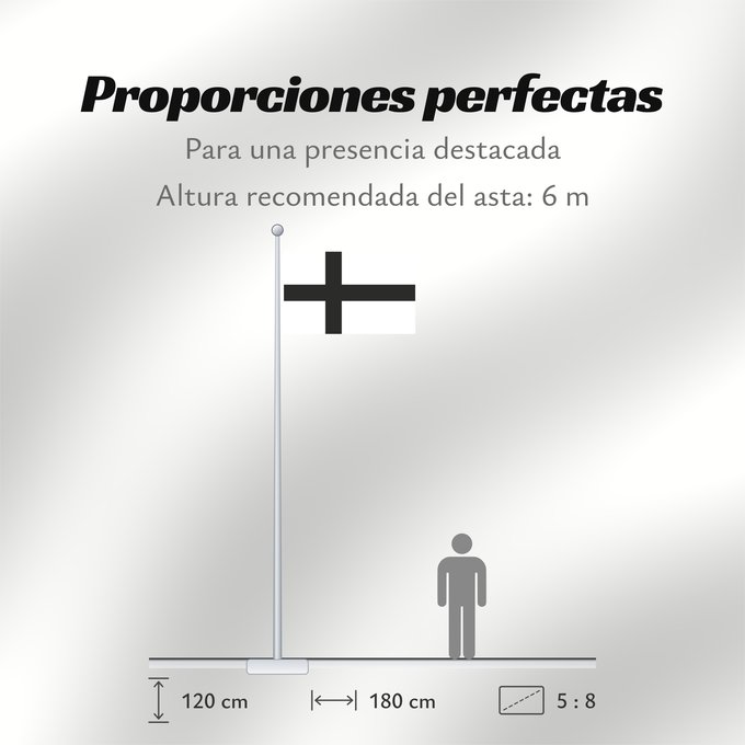 Proporciones de la bandera: United Baltic Duchy