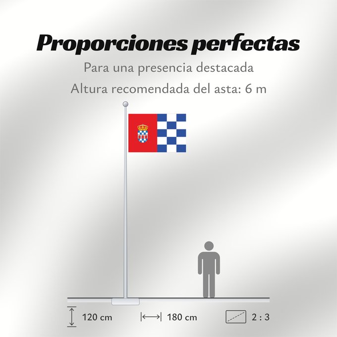 Proporciones de la bandera: Abadía Spain Abadía, in Cáceres province, Spain Abadía Abadía, en Cáceres, España