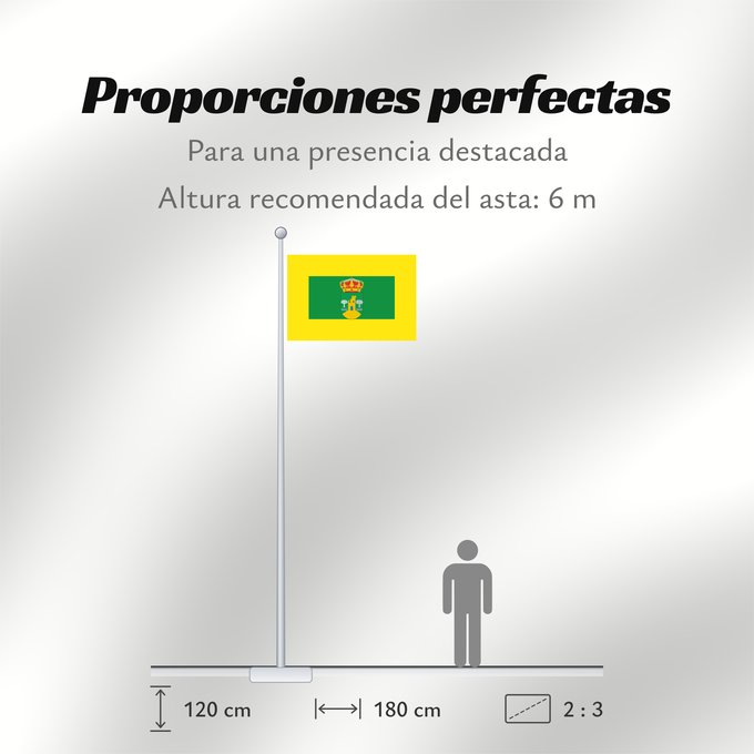 Proporciones de la bandera: Abrucena	Arms of Abla Almería province - Spain	Municipio de Abrucena  Almería - España Según la descripción Paño rectangular de proporciones 1 1,5 de color verde
