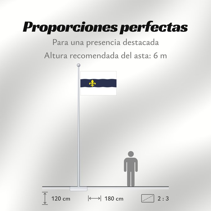 Proporciones de la bandera: Aguaviva Aguaviva Teruel La bandera tendrá la proporción 2/3, y estará formada por 3 franjas horizontales de igual anchura