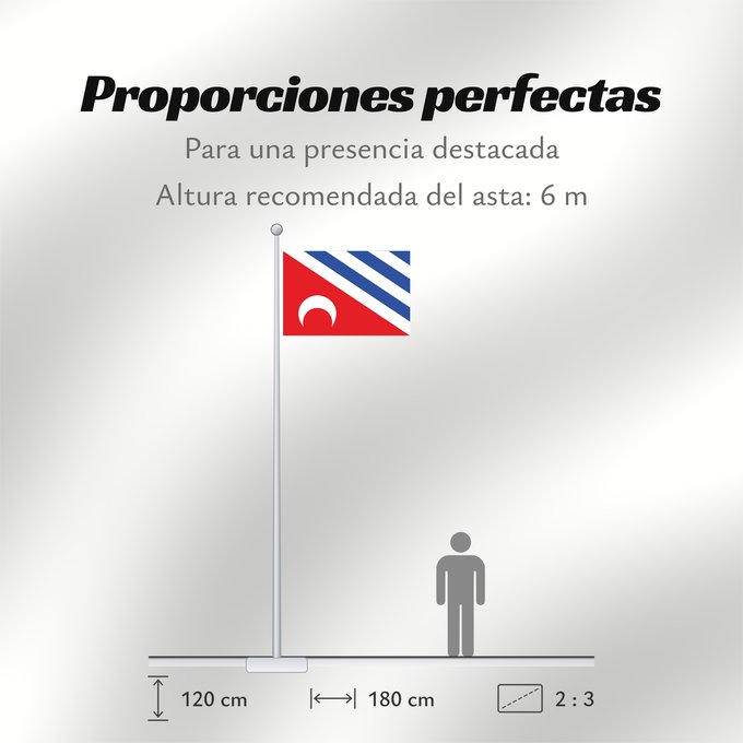 Proporciones de la bandera: Almonacid de la Sierra	Almonacid de la Sierra  Aragón	D Almonezir de la Sierra  Aragón