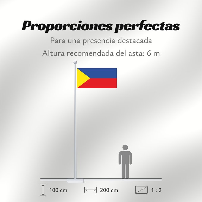 Proporciones de la bandera: Anquela del Ducado Anquela del Ducado, Guadalajara, España