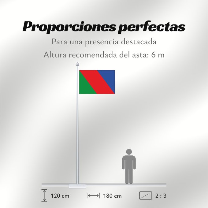 Proporciones de la bandera: Aspariegos Spain