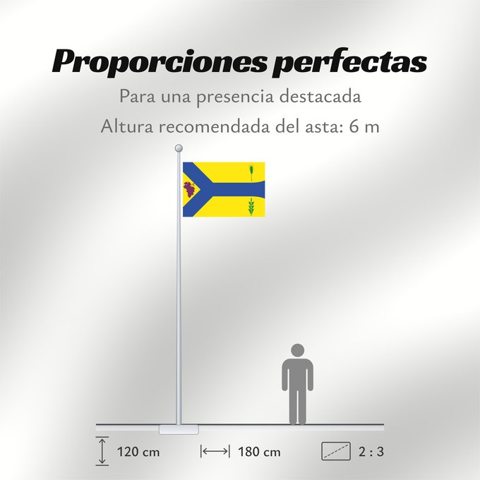 Proporciones de la bandera: Bárboles	Bárboles-Zaragoza-Spain	Bárboles-Zaragoza