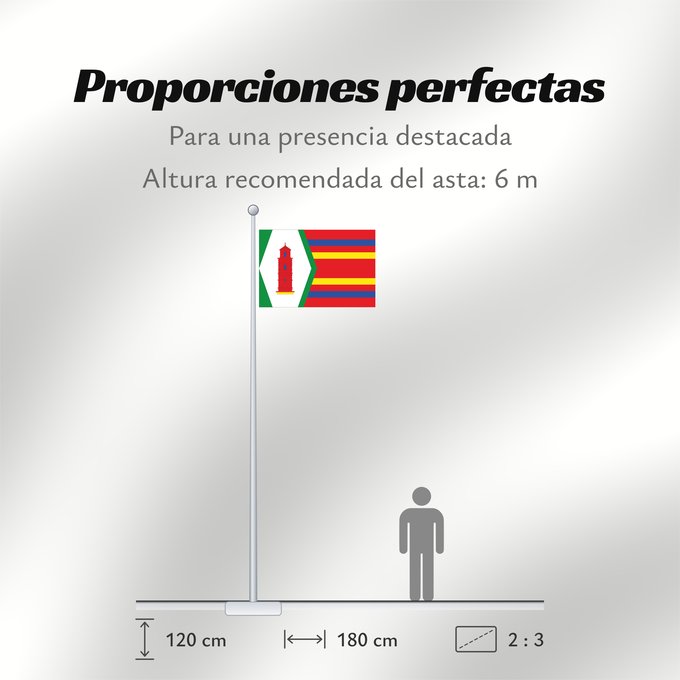 Proporciones de la bandera: Campillo de Aragón	Campillo de Aragón-Zaragoza-Spain