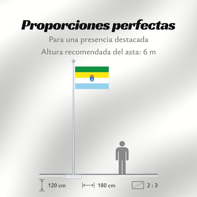 Proporciones de la bandera: Cazalilla Jaén Cazalilla, Jaén, Spain Cazalilla, Jaén Cazalilla, Jaén, España