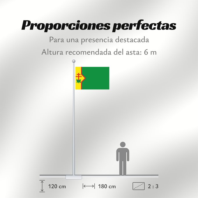 Proporciones de la bandera: Codos	Codos-Zaragoza-Spain	Codos-Zaragoza