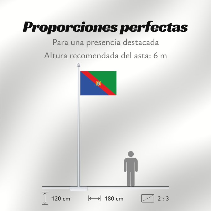 Proporciones de la bandera: Colomera Granada Colomera, Granada, Spain Colomera Colomera, Granada, España.