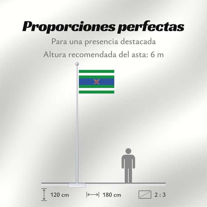 Proporciones de la bandera: Escatrón	Escatrón-Zaragoza-Spain	Escatrón-Zaragoza