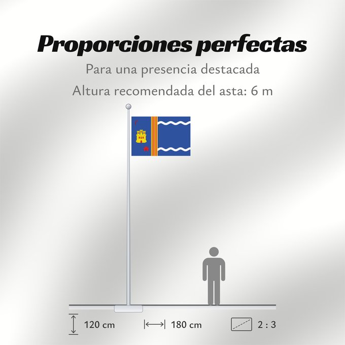 Proporciones de la bandera: Almolda	La Almolda-Zaragoza-Spain	La Almolda	Almolda-Zaragoza