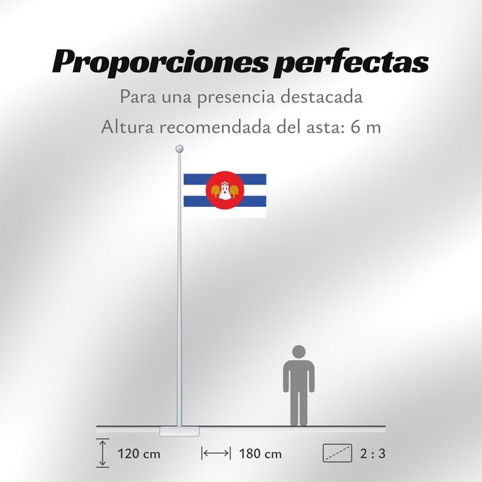 Proporciones de la bandera: Monesma y Cajigar	Monesma y Cajigar-Huesca-Spain	Badnera de Monesma y Cajigar-Huesca