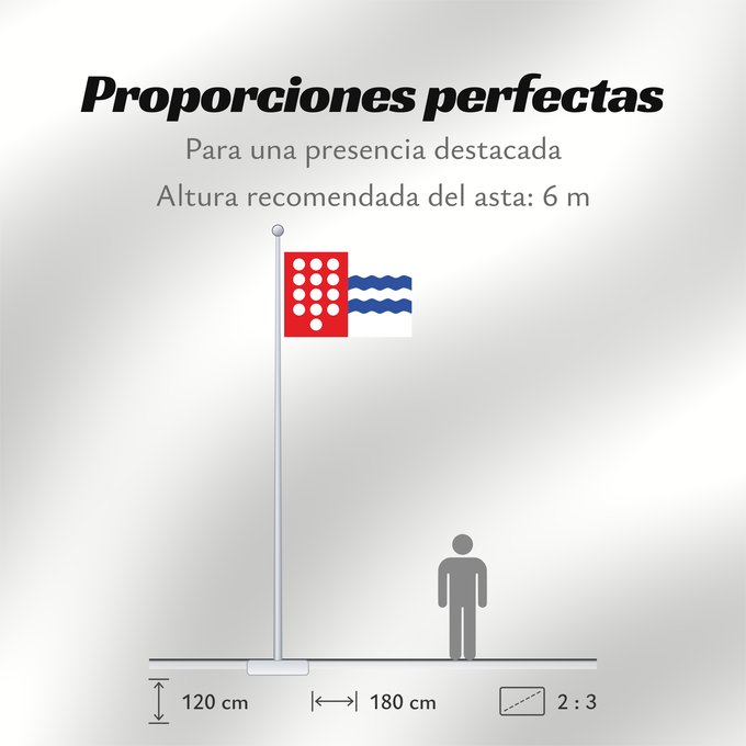 Proporciones de la bandera: Pomar de Valdivia	Pomar de Valdivia  Palencia, Spain	Municipal de Pomar de Valdivia  Palencia