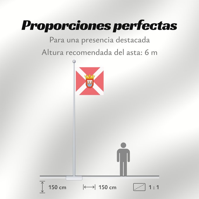 Proporciones de la bandera: Puente la Reina	Puente la Reina  Navarre-Spain	Municipio de Puente la Reina  Navarra-España