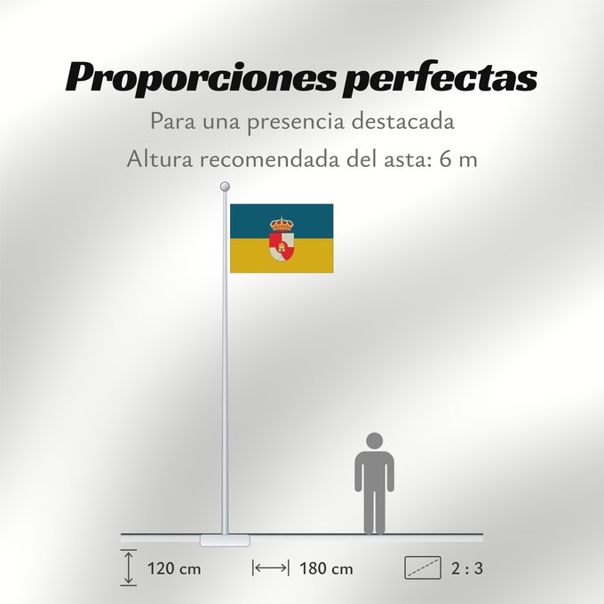 Proporciones de la bandera: Villanueva de la Reina Villanueva de la Reina Jaén, Andalusia, Spain Villanueva de la Reina Jaén, Andalucía, España
