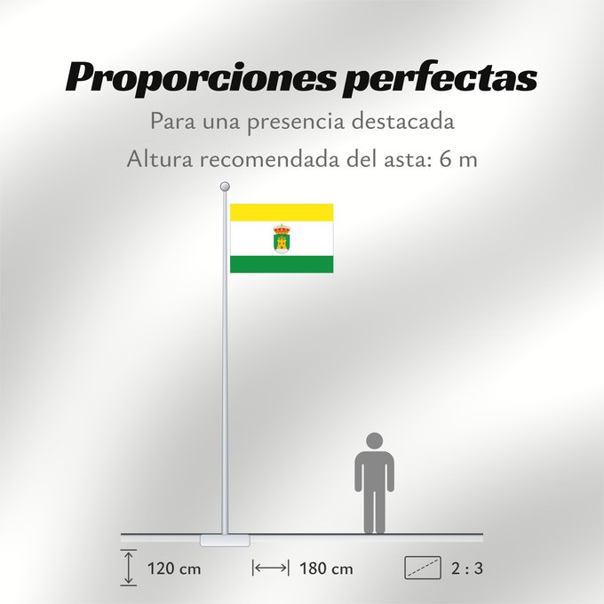 Proporciones de la bandera: Zagra Granada Zagra, Granada, Spain Zagra Zagra, Granada, España
