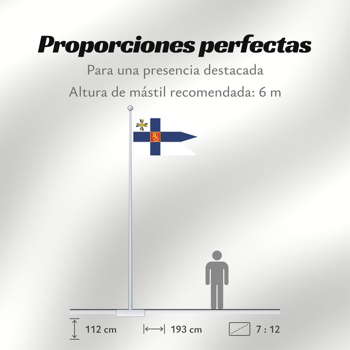 Proporciones de la bandera: President of Finland  1920–1944 and 1946–1978	Presidential Standard of Finland  1920-1944 1946-1978	Étendard présidentiel de Finlande (1920–1944 et 1946–1978)	Estandarte presidencial de Finlandia (1920–1944 y 1946–1978)	Präsidentenstandarte Finnlands (192