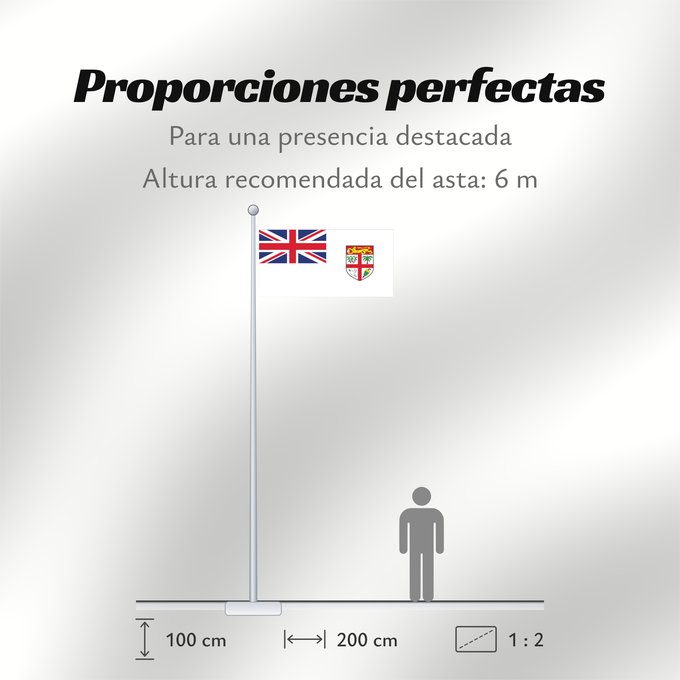 Proporciones de la bandera: Naval Ensign of Fiji